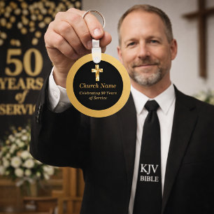 Chaveiro Festa de Aniversário da Igreja Dourada e Negra