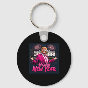 Chaveiro Festa de Ano Novo do Funny Trump 2025 Trump Ano No