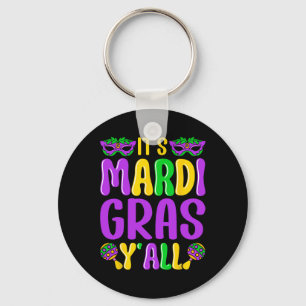 Chaveiro Festa de Carnaval Design Mardi Gras Engraçado É Ma