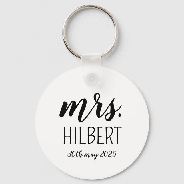 Chaveiro Festa de casamento personalizada Sr e Sra - Presen (Frente)