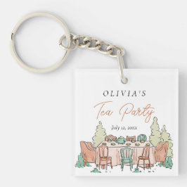 Chaveiro Festa de chá, garota fofa