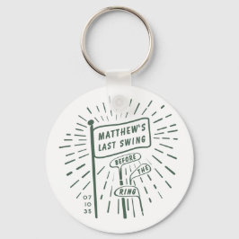 Chaveiro Festa de Despedida de Solteiro Modern Retro Last S