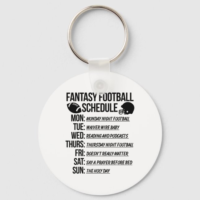 Chaveiro Festa de Draft de Futebol Fantasia  (Frente)