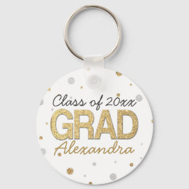 Chaveiro Festa de formatura de Confetti Glitter Folha de Ou