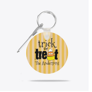 Chaveiro Festa de Halloween Personalizada de Doce ou Traves