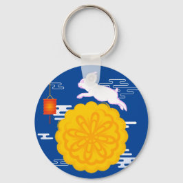 Chaveiro Festa de outono de médio Coelho da Lua Saltando