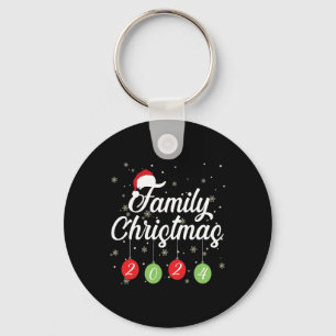 Chaveiro Festa de Papais noeis de Natal e Família de Presen