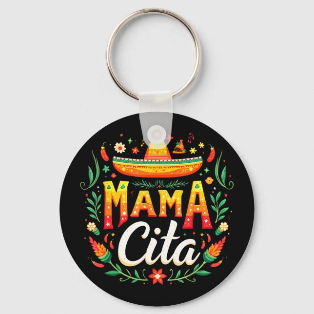 Chaveiro Festa mexicana cinco de maio mamãe data  (Frente)