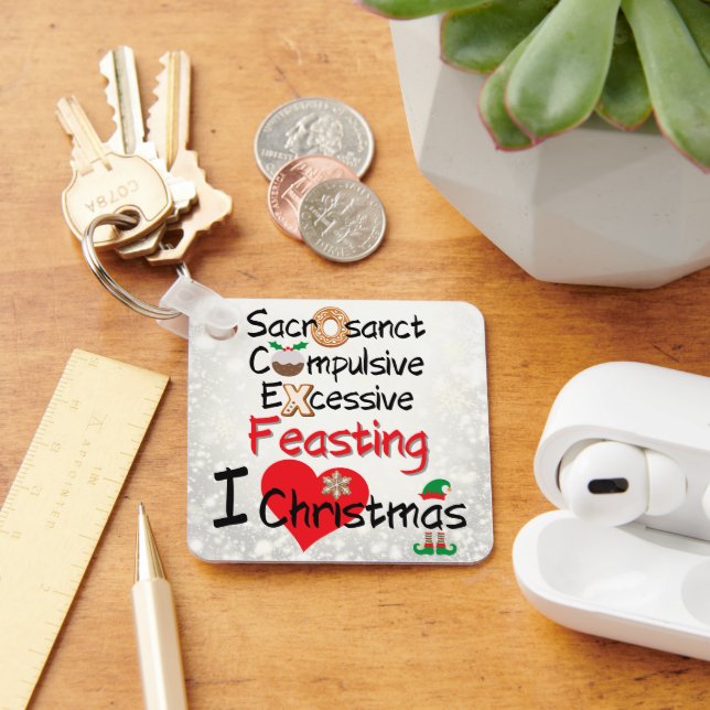 Chaveiro Festas Festivas - Eu Amo o Natal (Mesa)