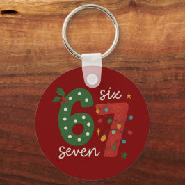 Chaveiro Festive 67 – Bright Christmas Numbers Design