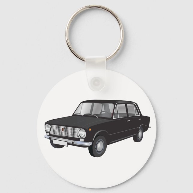Chaveiro Fiat 124 preto (Frente)