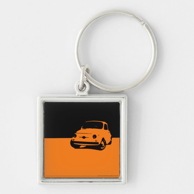 Chaveiro Fiat 500, 1959 - laranja na obscuridade (Frente)