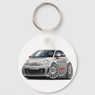 Chaveiro Fiat 500 Abarth Car Cinza