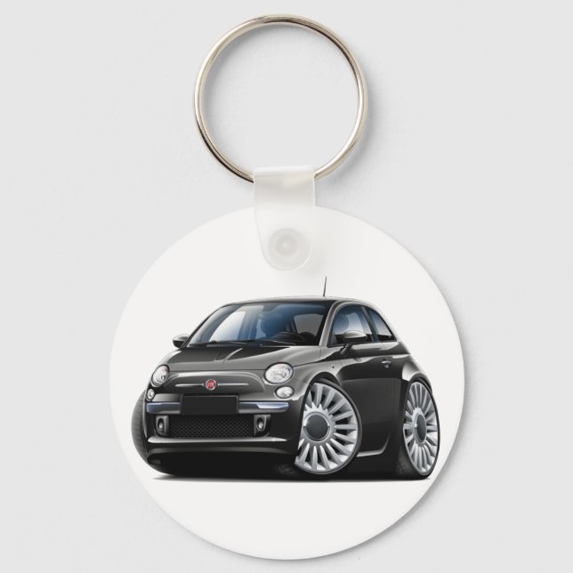 Chaveiro Fiat 500 Carro Preto (Frente)