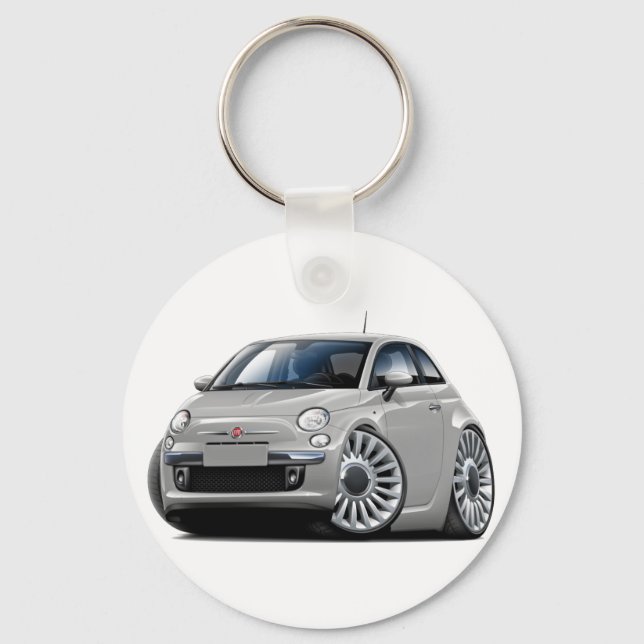 Chaveiro Fiat 500 Silver Car (Frente)