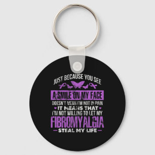Chaveiro Fibromialgia Fibro Guerreiro Roxo Borboleta