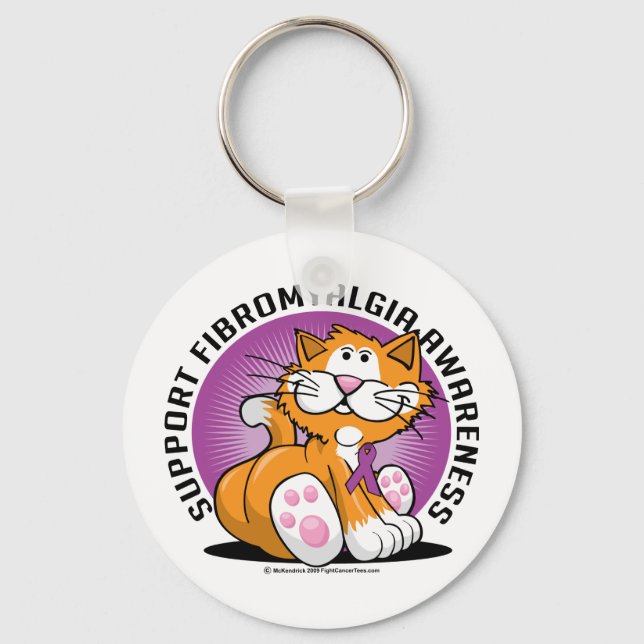 Chaveiro Fibromialgia Gato (Frente)