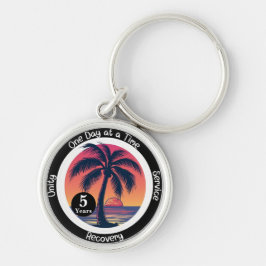 Chaveiro Ficha de Aniversário Personalizada Tropical de 12