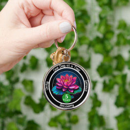 Chaveiro Ficha de Sobriedade Lotus | Medalha Personalizada