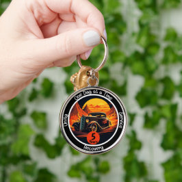 Chaveiro Ficha de Sobriedade Personalizada de Hot Rod Vinta