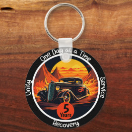 Chaveiro Ficha de Sobriedade Personalizada de Hot Rod Vinta