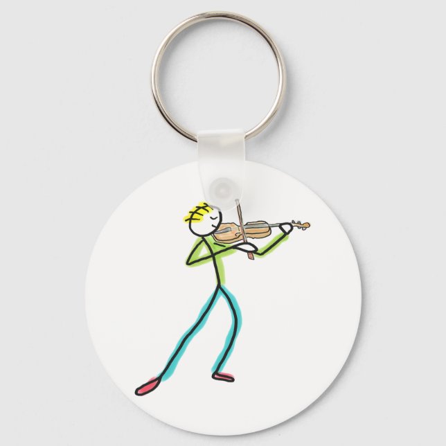 Chaveiro Fiddle Playing Stickman (Frente)
