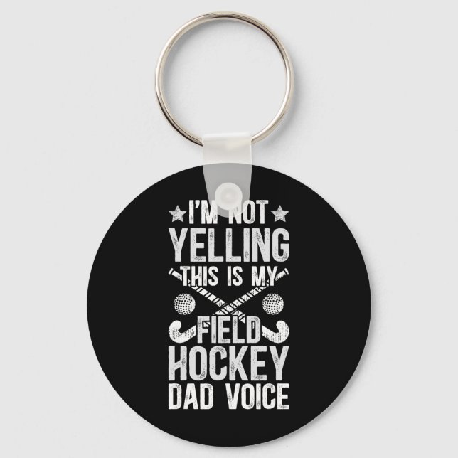 Chaveiro Field Hockey Dad Voice Dad Of A Field Hockey Playe (Frente)