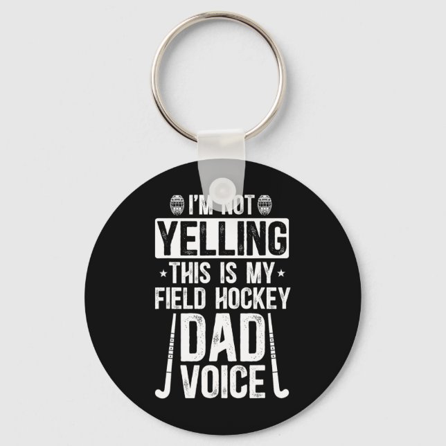 Chaveiro Field Hockey Dad Voice Dad Of A Field Hockey Playe (Frente)