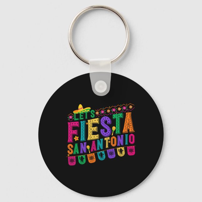 Chaveiro Fiesta Squad San Antonio Texas Cinco De Mayo Lets (Frente)