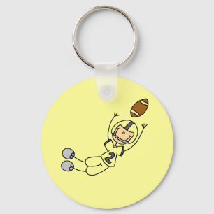 Chaveiro Figura amarelo da vara do futebol