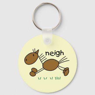 Chaveiro Figura camiseta e presentes da vara do cavalo