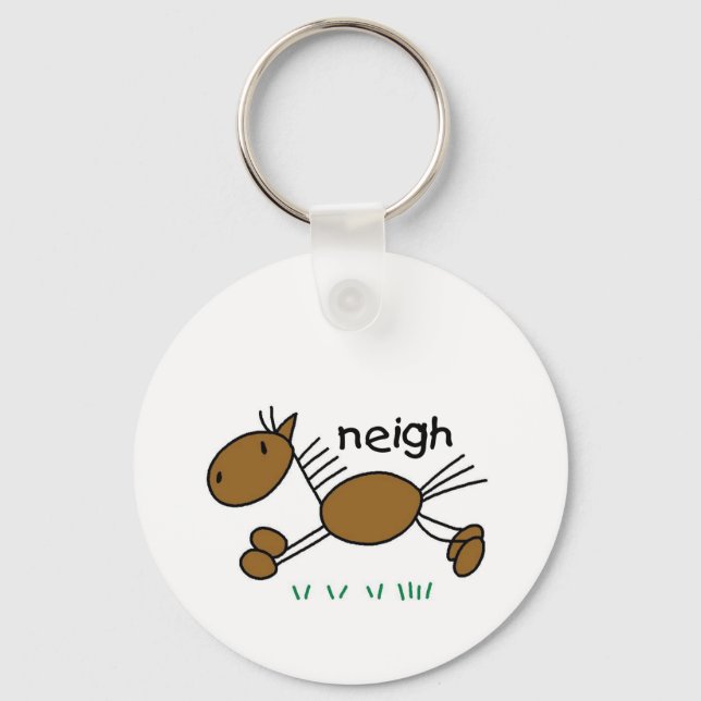 Chaveiro Figura camiseta e presentes da vara do cavalo (Frente)