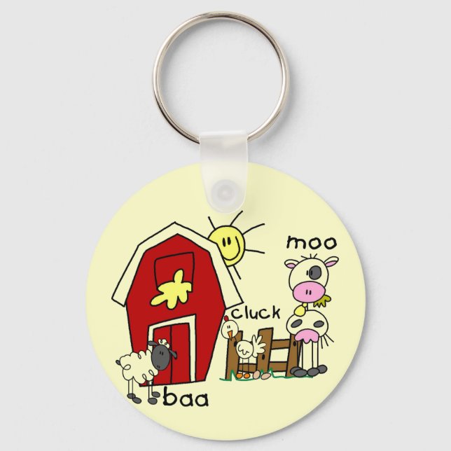 Chaveiro Figura camiseta e presentes da vara dos animais de (Frente)