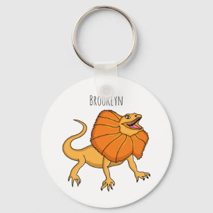 Chaveiro Figura de desenho animado de lagarto-de-pescoço-f