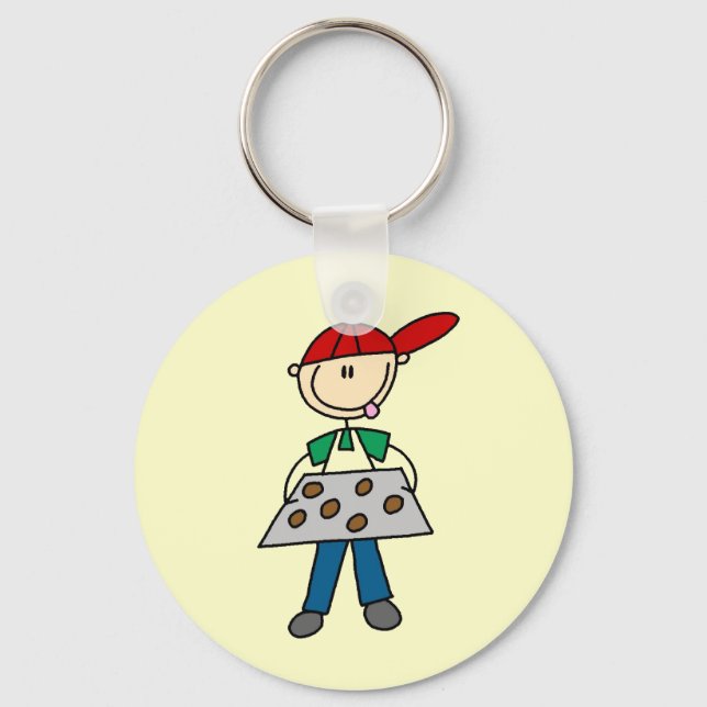 Chaveiro Figura de Palito Assando Biscoitos (Frente)
