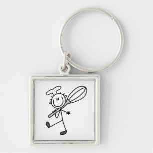Chaveiro Figura de Palito Chef com Batedeira