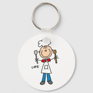 Chaveiro Figura de Palito Cozinheiro
