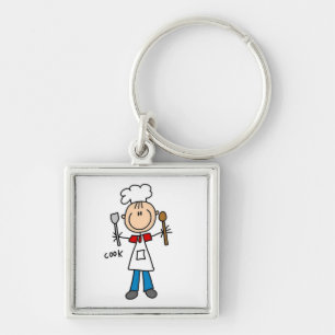 Chaveiro Figura de Palito Cozinheiro