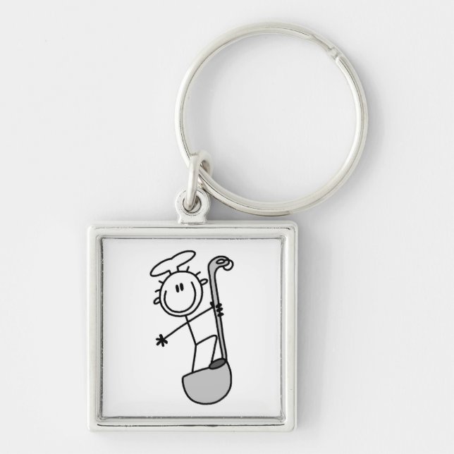Chaveiro Figura de Palito de Chef com Concha (Frente)