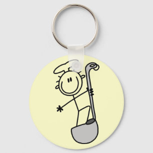 Chaveiro Figura de Palito de Chef com Concha