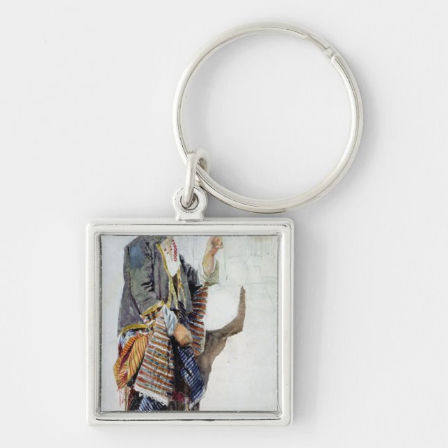 Chaveiro Figura de uma menina no traje turco, século XIX (Frente)