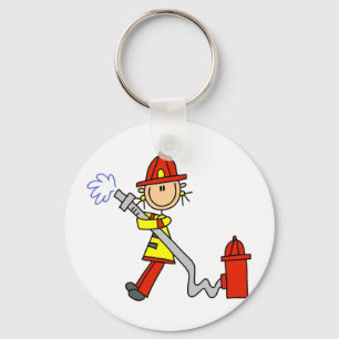 Chaveiro Figura sapador-bombeiro da vara com mangueira