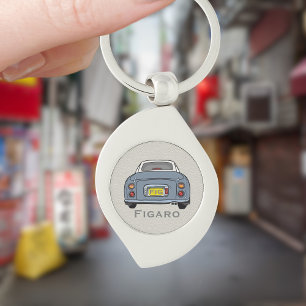 Chaveiro Figuras Lapis Cinza Figaro Car Monogramas Silver