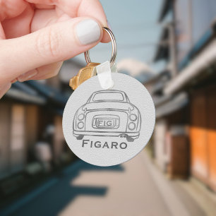 Chaveiro Figuras Monograma Figaro Car Nome do Driver