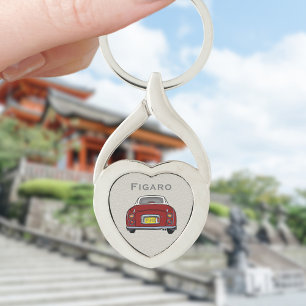 Chaveiro Figuras Vermelho Figaro Carro Monograma Silver Hea