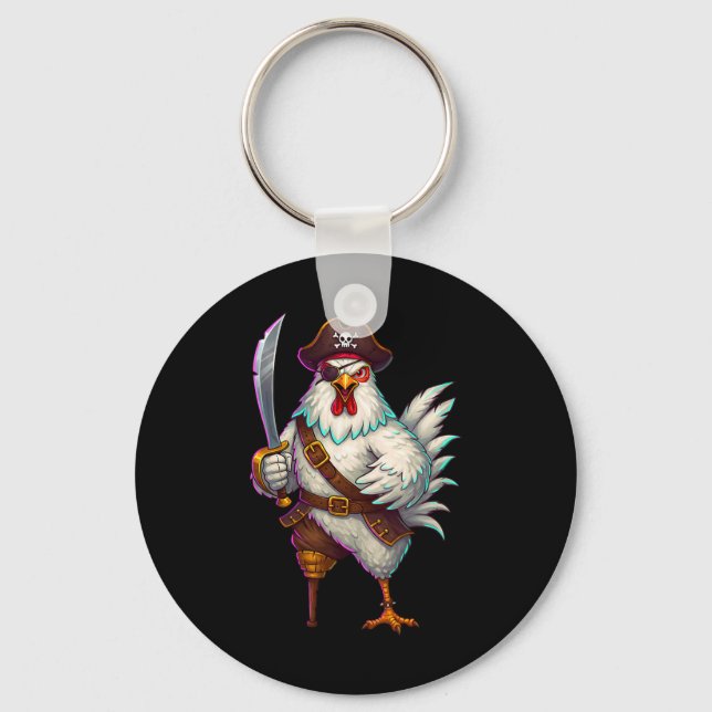 Chaveiro Figurino De Dia de as Bruxas engraçado De Frango P (Frente)