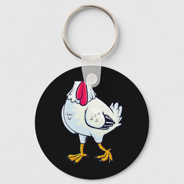 Chaveiro Figurino de frango Corpo Engraçado Fazenda Engraça (Frente)