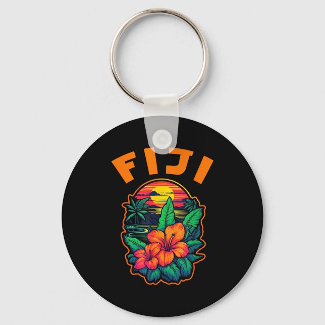 Chaveiro Fiji Islands Pacific Ocean Trocal Flowers Beach Va (Frente)
