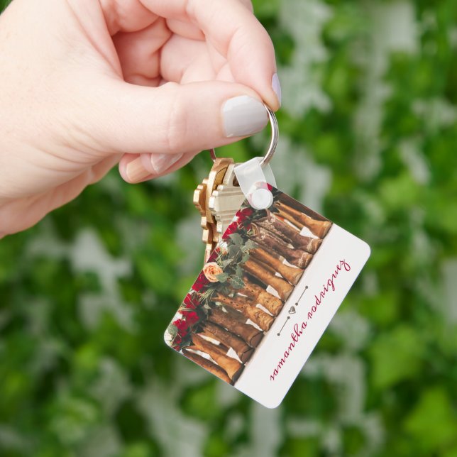 Chaveiro Fila de Raízes com Flores (Mão)