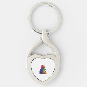 Chaveiro Filha Colorida de German shepherd do Orgulho LGBT